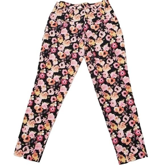 H&M Floral Print Ankle Dress Pants w/slits on hem - Picture 2 of 11